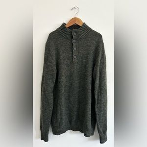 Bass Half Button Long Sleeve Knit Sweater Men’s (S)